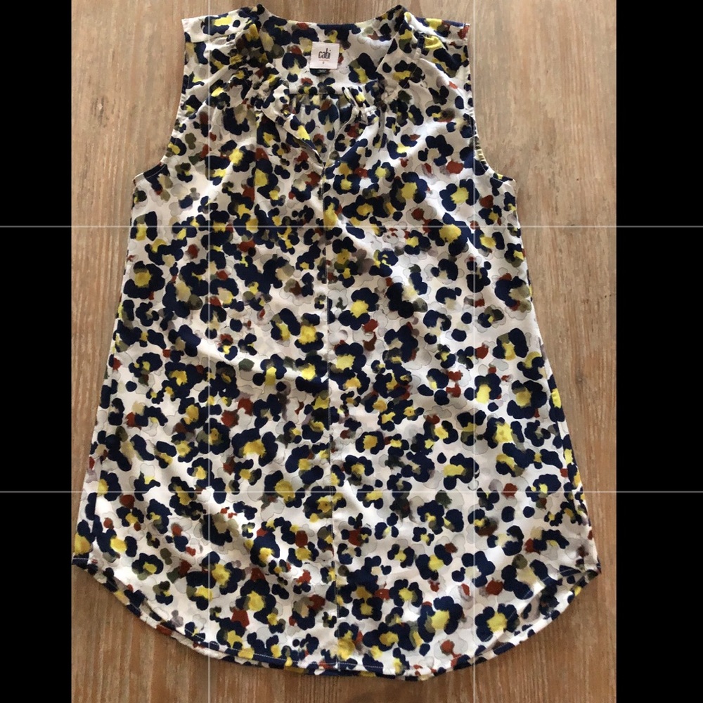 Cabi Print Sleeveless Blouse
